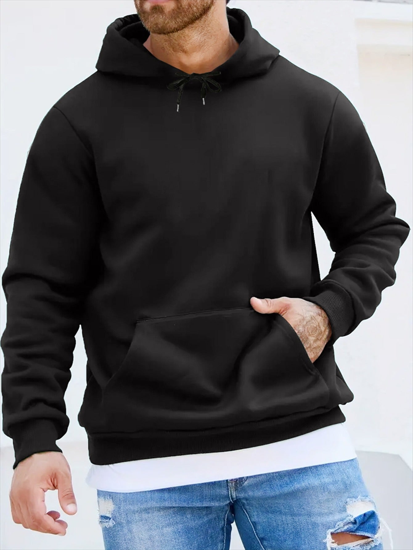 In His Divine Power Jesus Print Hoodie Sweatshirt Men