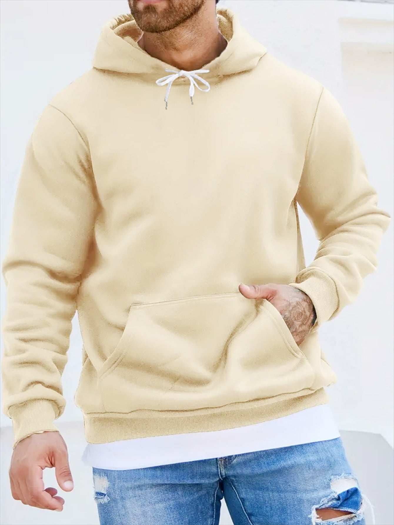 In His Divine Power Jesus Print Hoodie Sweatshirt Men