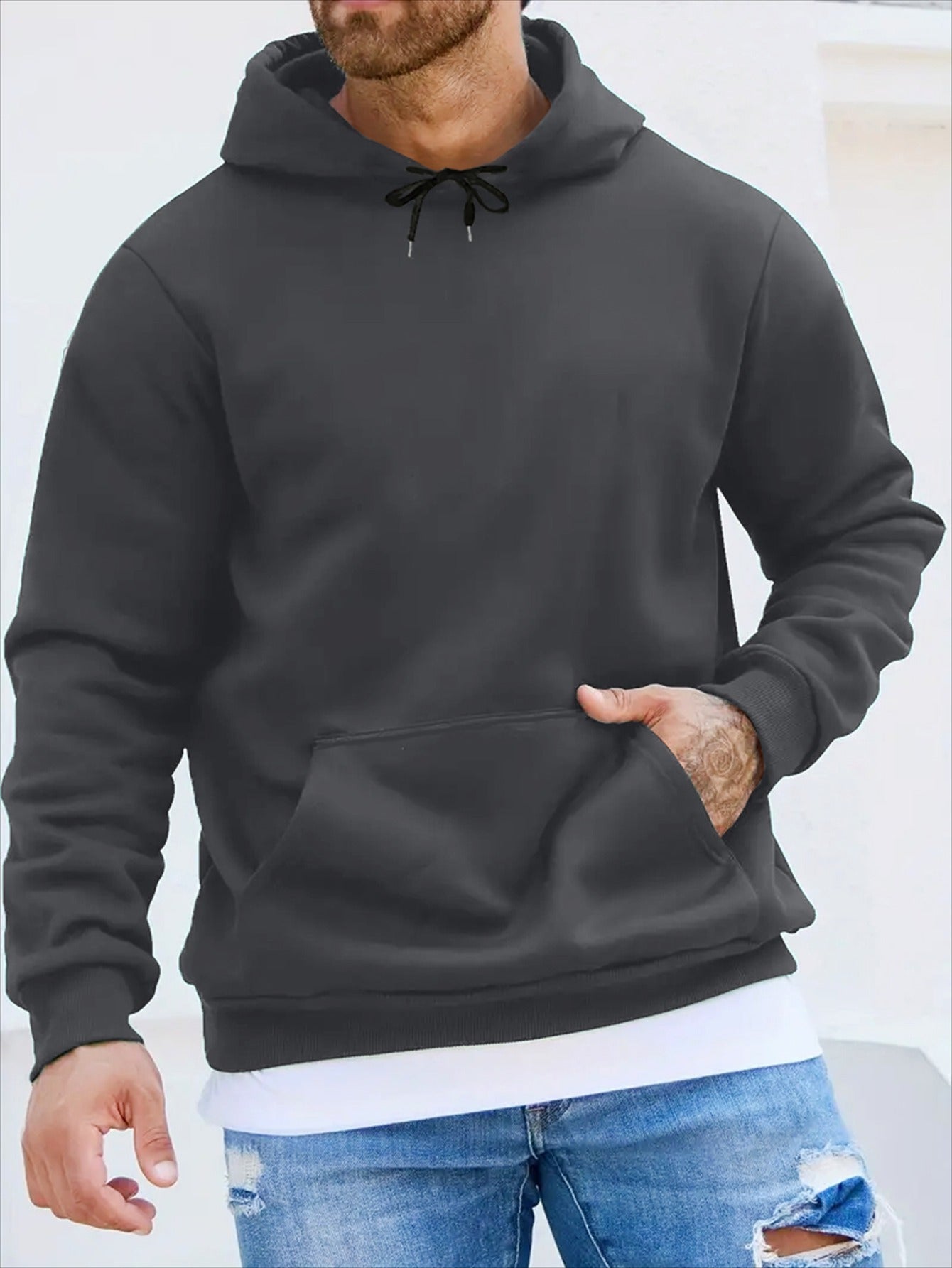 In His Divine Power Jesus Print Hoodie Sweatshirt Men