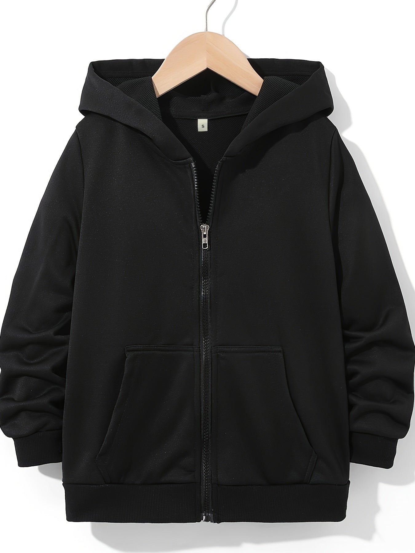Long Sleeve Hooded Zip Up Sweatshirt With Jesus Print
