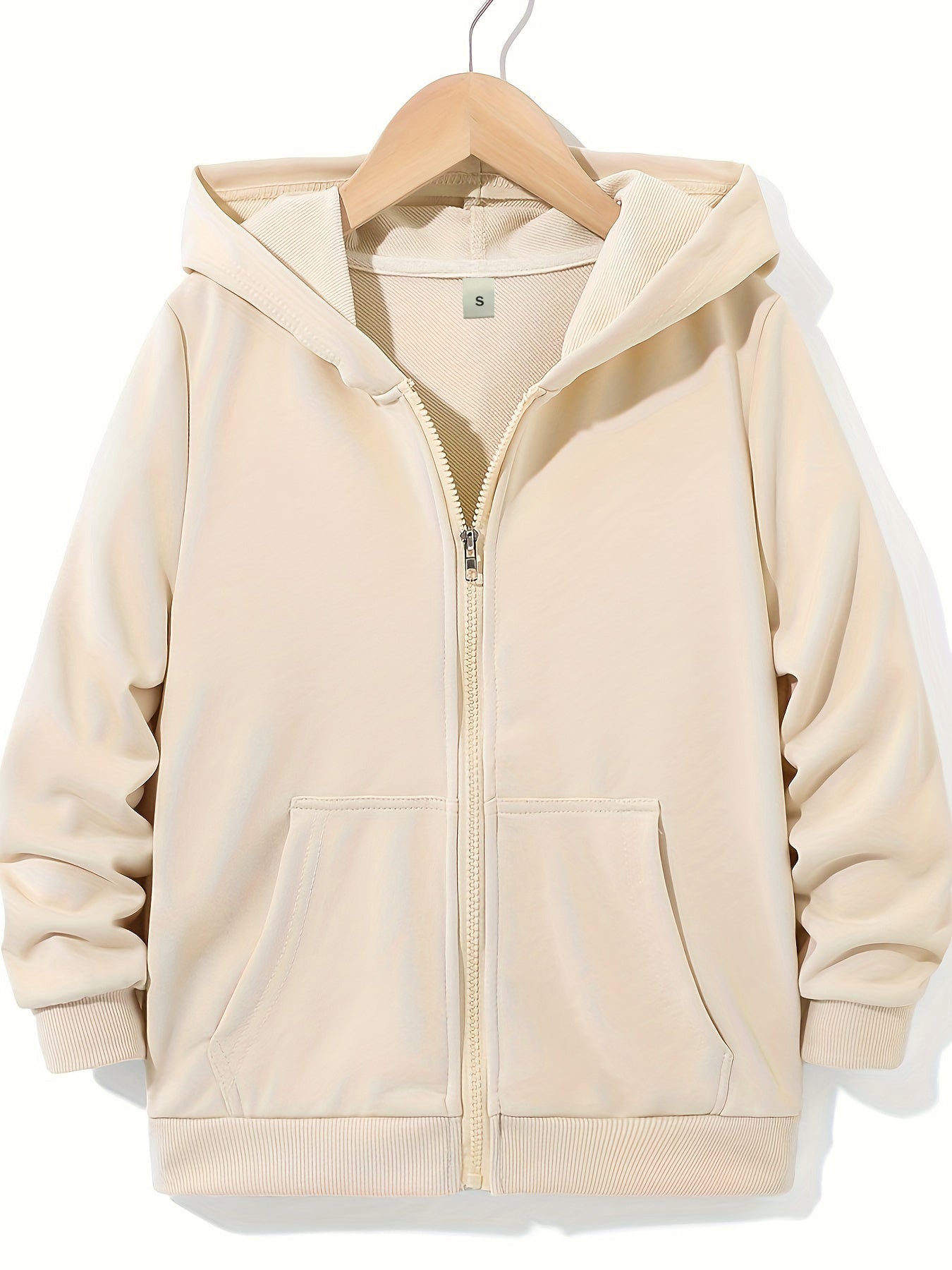 Long Sleeve Hooded Zip Up Sweatshirt With Jesus Print