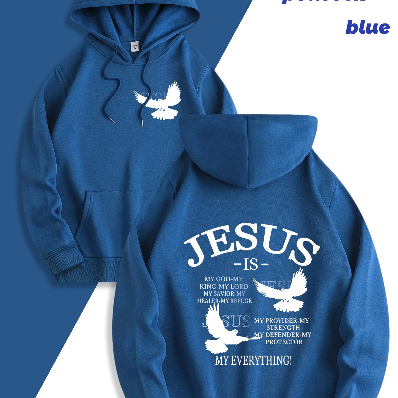 Divine Power Jesus and Dove Graphic Hoodie Unisex Gift