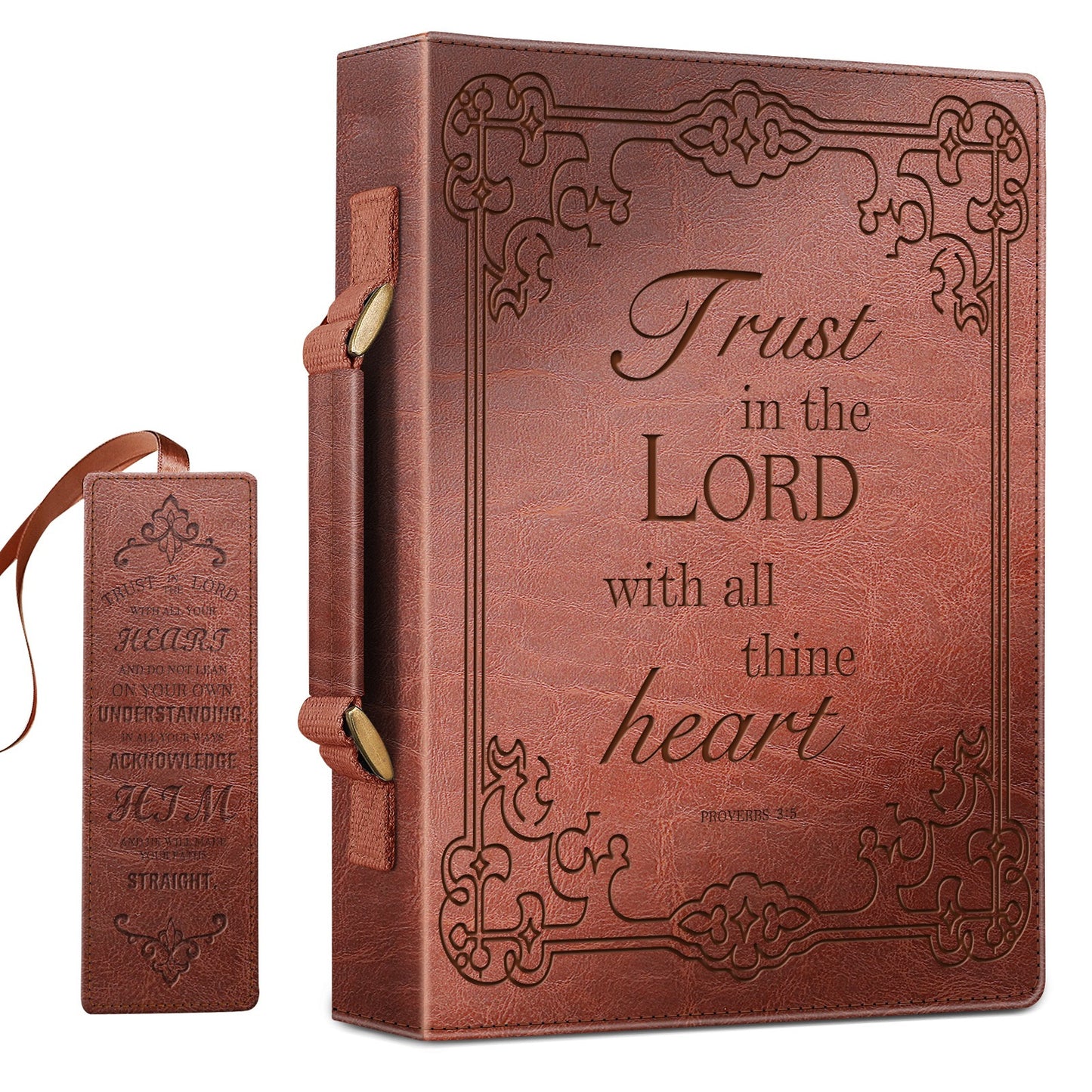 FINPAC Classic Bible Cover Large PU Leather Church Bag Durable and Stylish Design