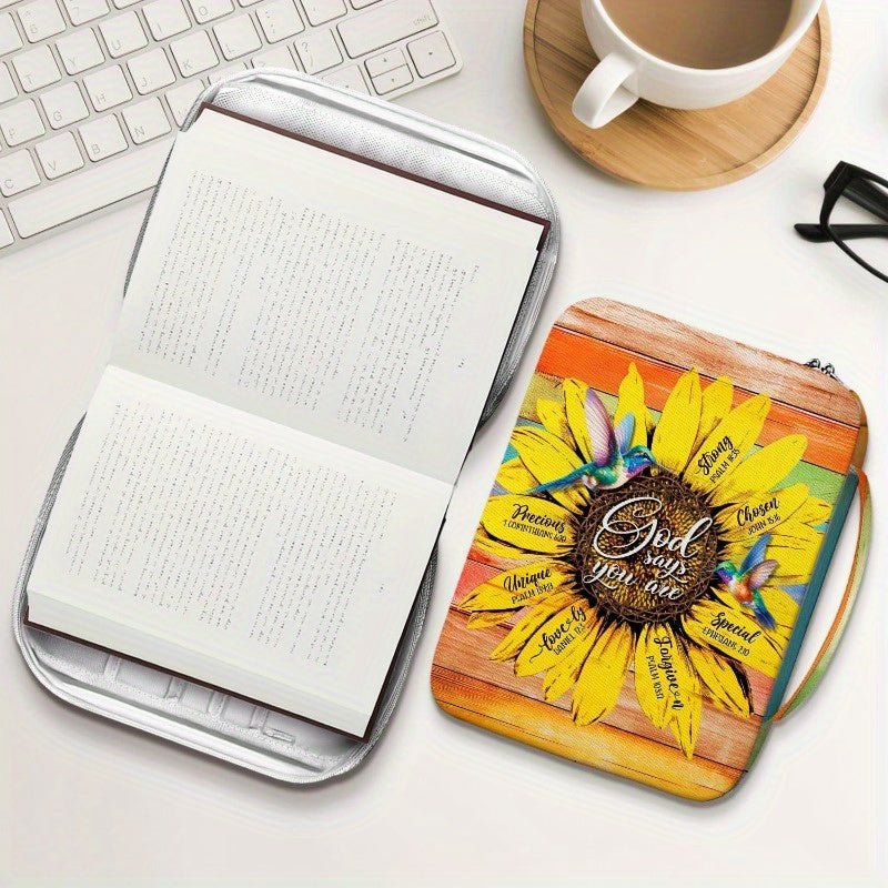 Sunflower Bible Case for Women Inspirational Design and Organizer