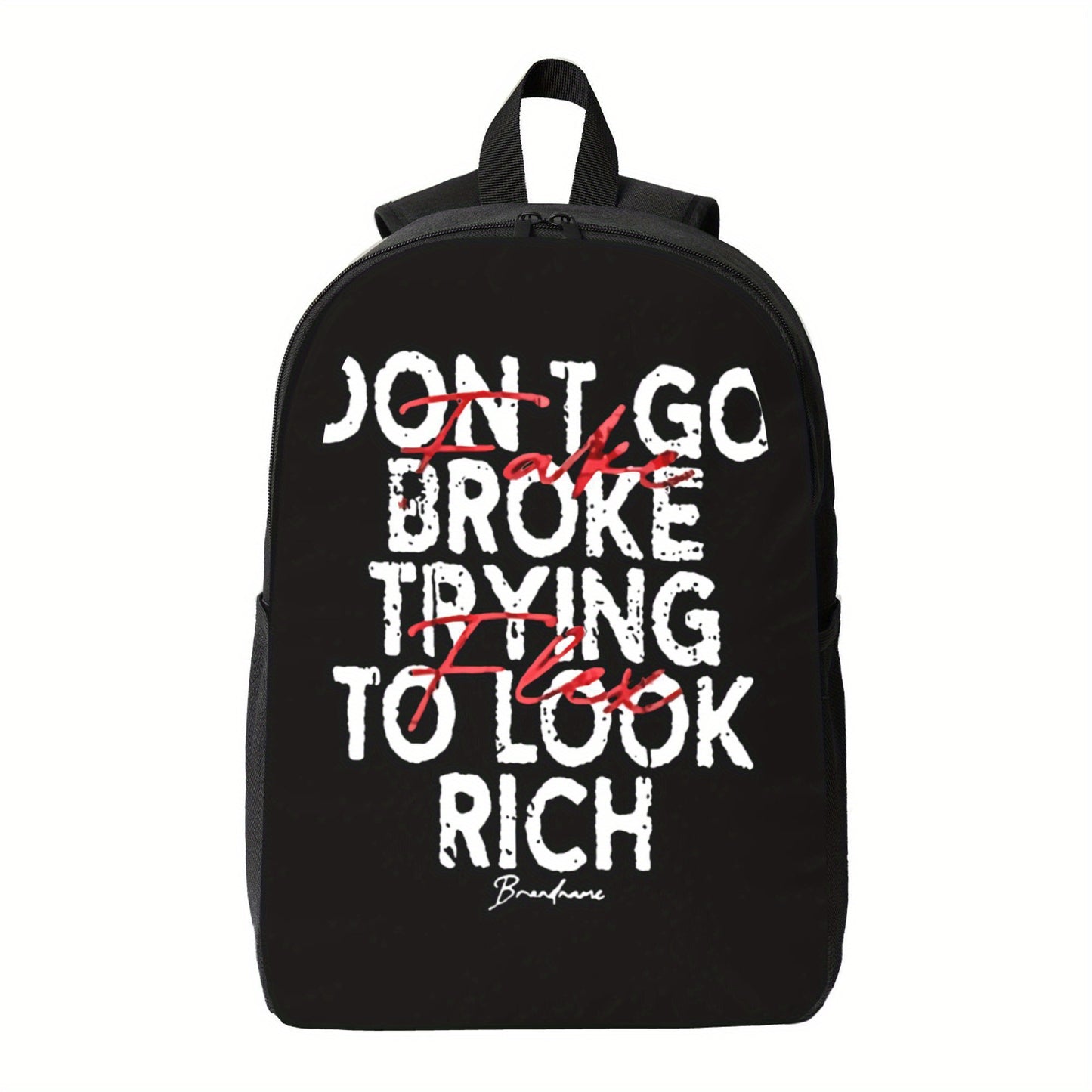 In His Divine Power Polyester Printed Backpack For School