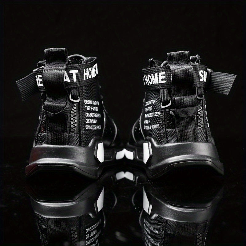 Fashionable High Top Men's Basketball Shoes Sports Leisure Walking Shoes