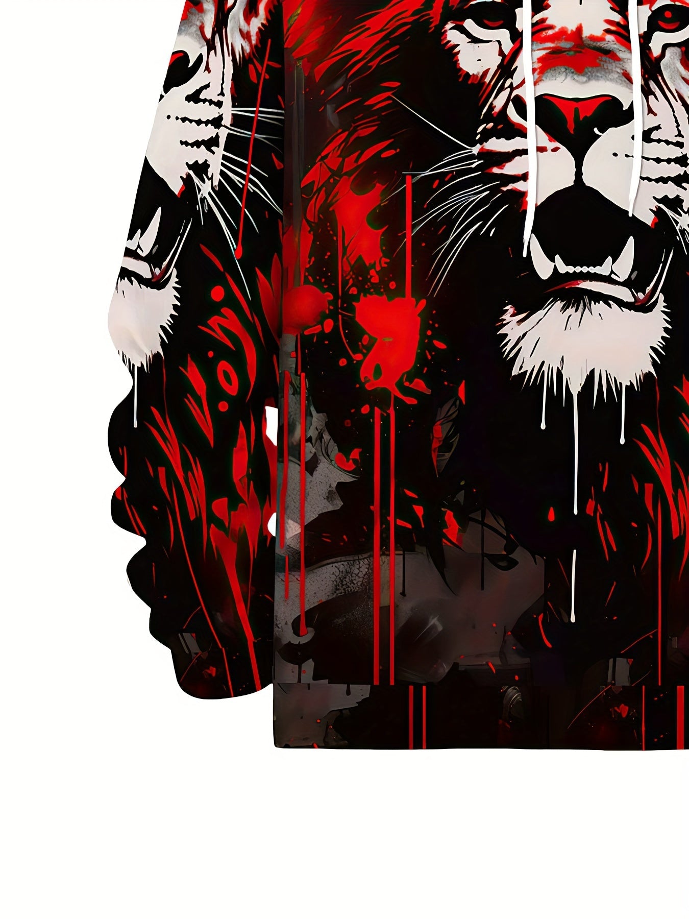 Divine Power Lion Print Hooded Sweatshirt And Joggers Set