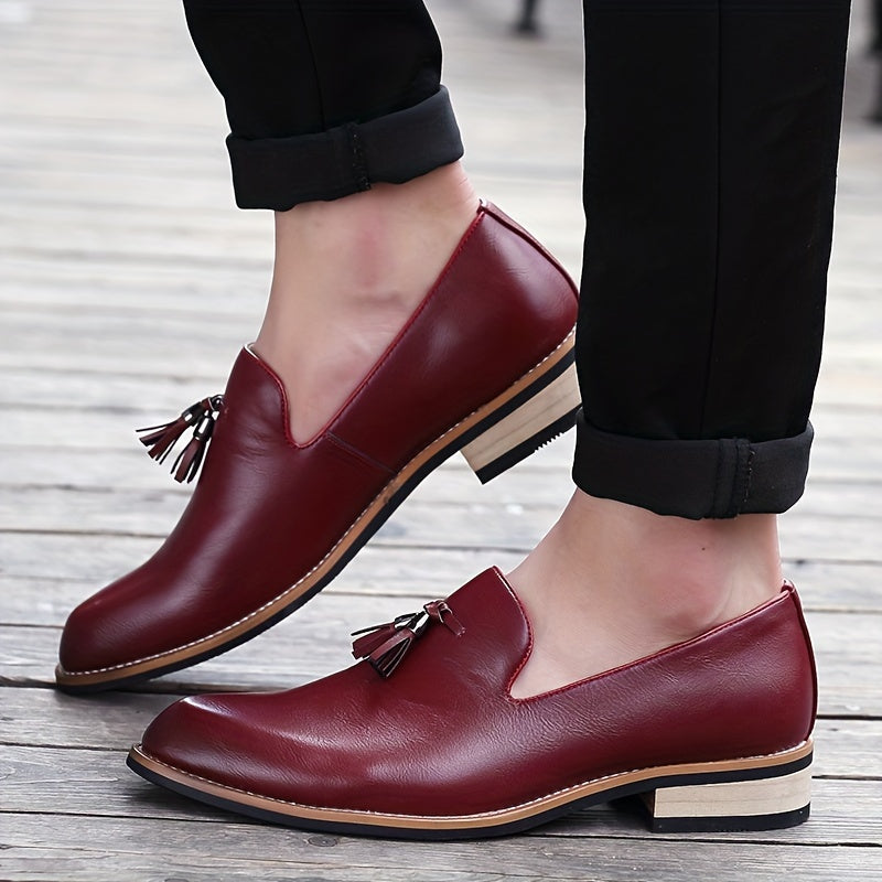 Mens Slip On Tassel Loafers For Weddings And Parties