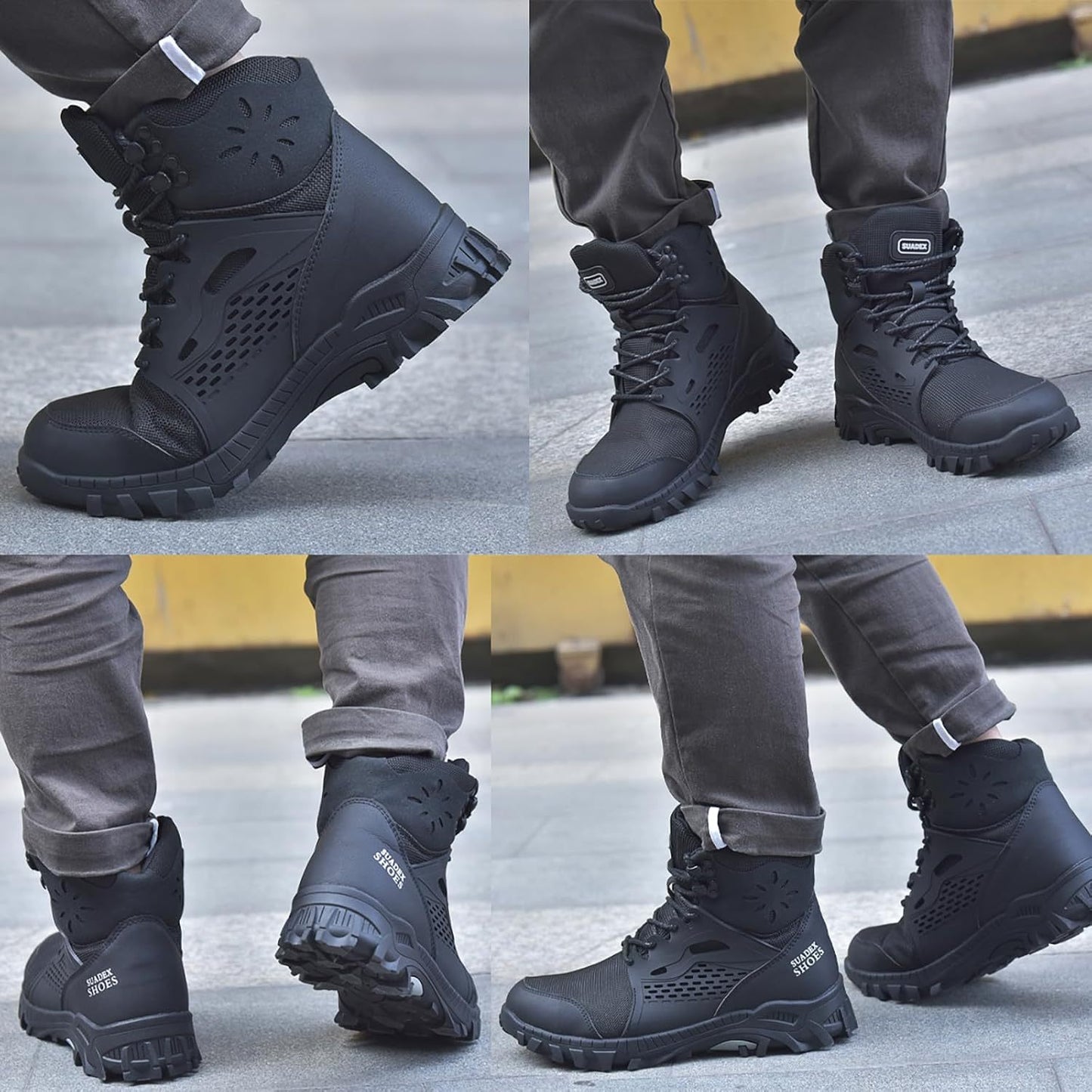 Lightweight Steel Toe Safety Boots Waterproof Construction