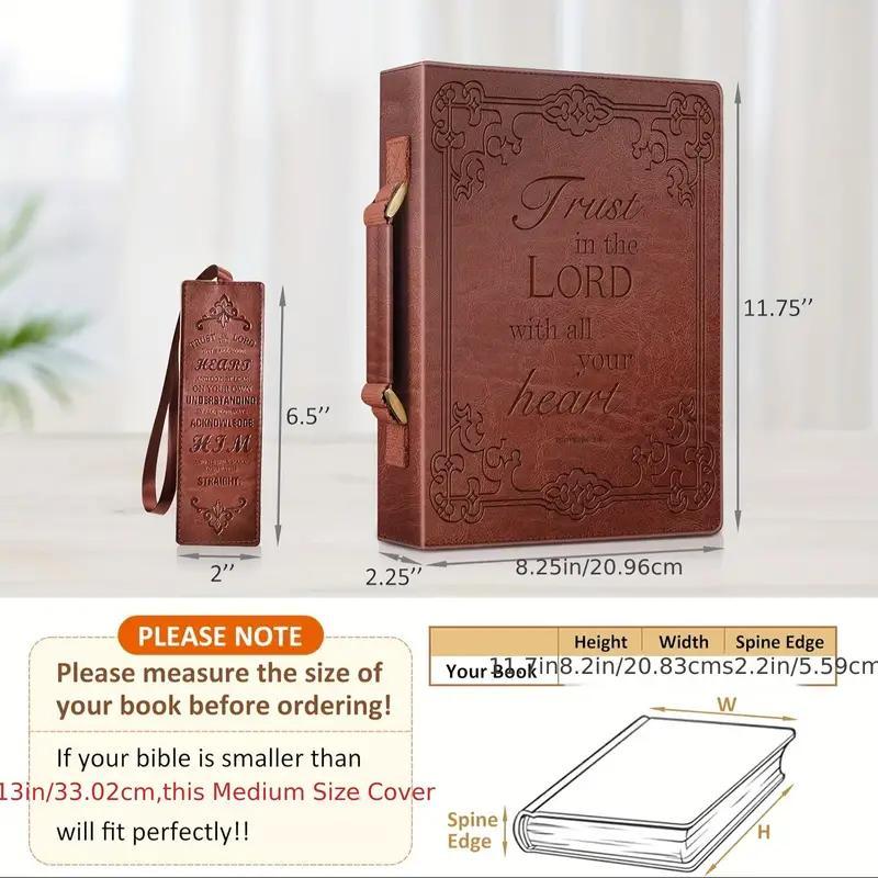 FINPAC Classic Bible Cover Large PU Leather Church Bag Durable and Stylish Design