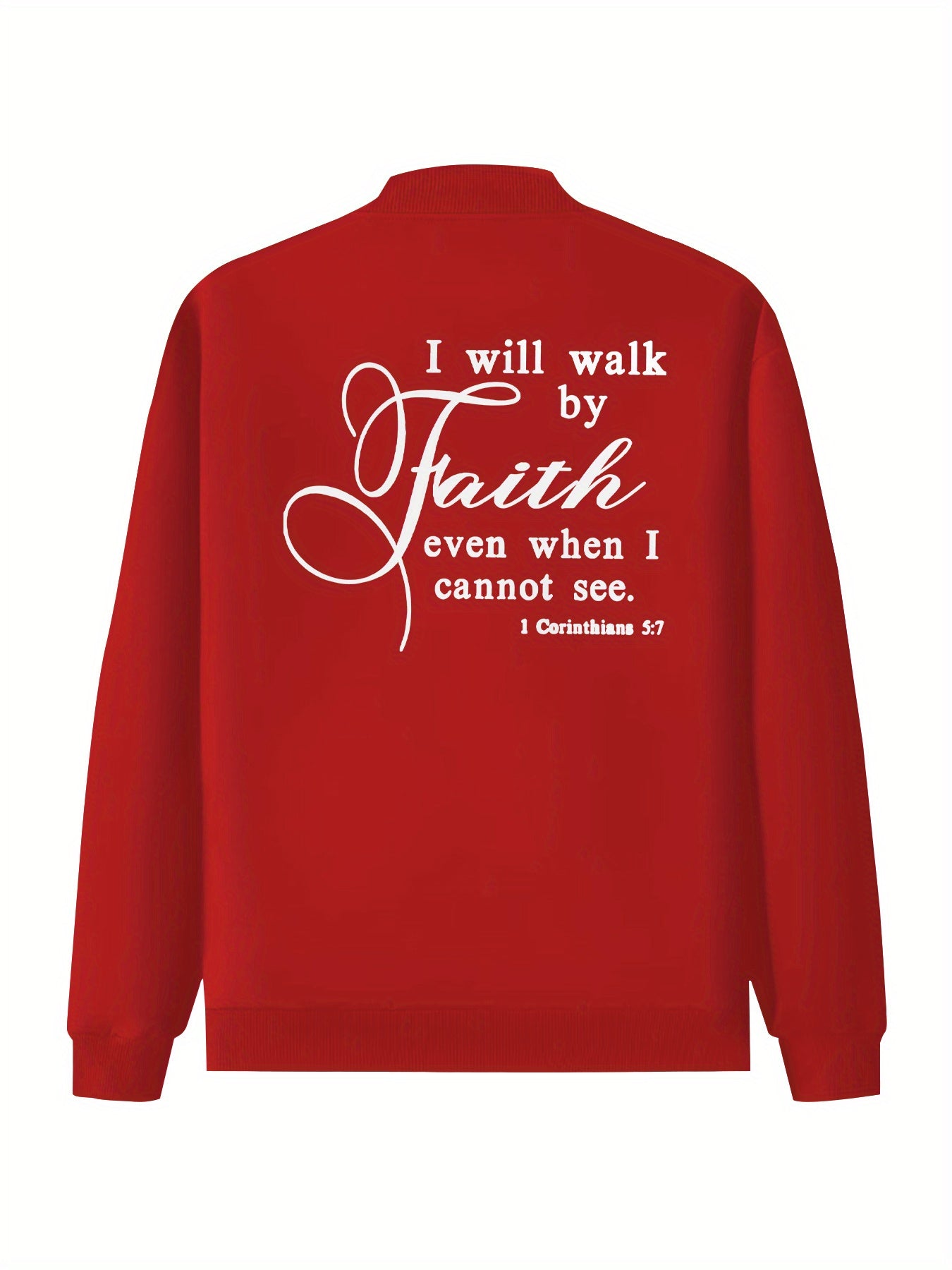 Women's Inspirational Faith Print Black Jacket by In His Divine Power