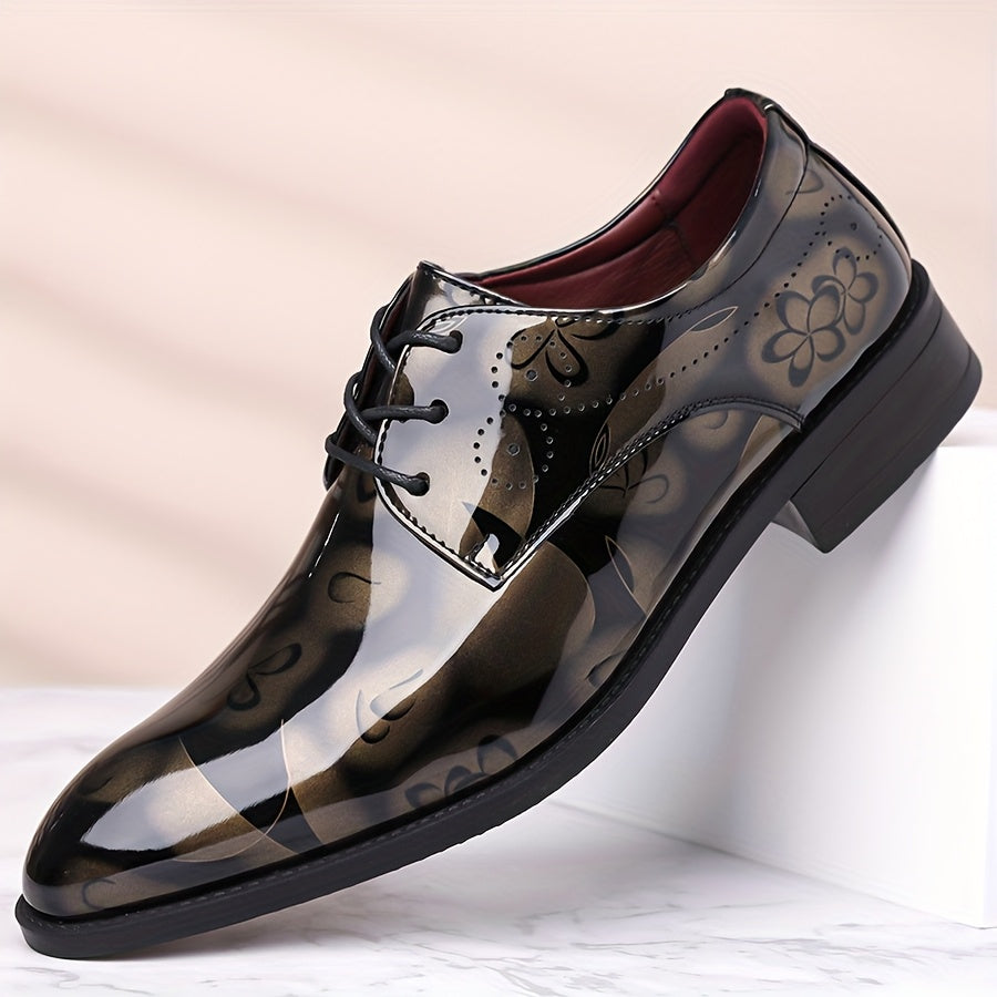 Derby Shoes Men's Soft Sole British Style Groom's Shoes