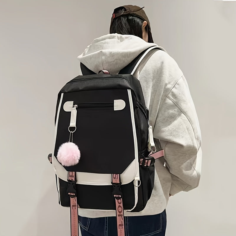 Lightweight Oxford College Style Backpack For Teenagers