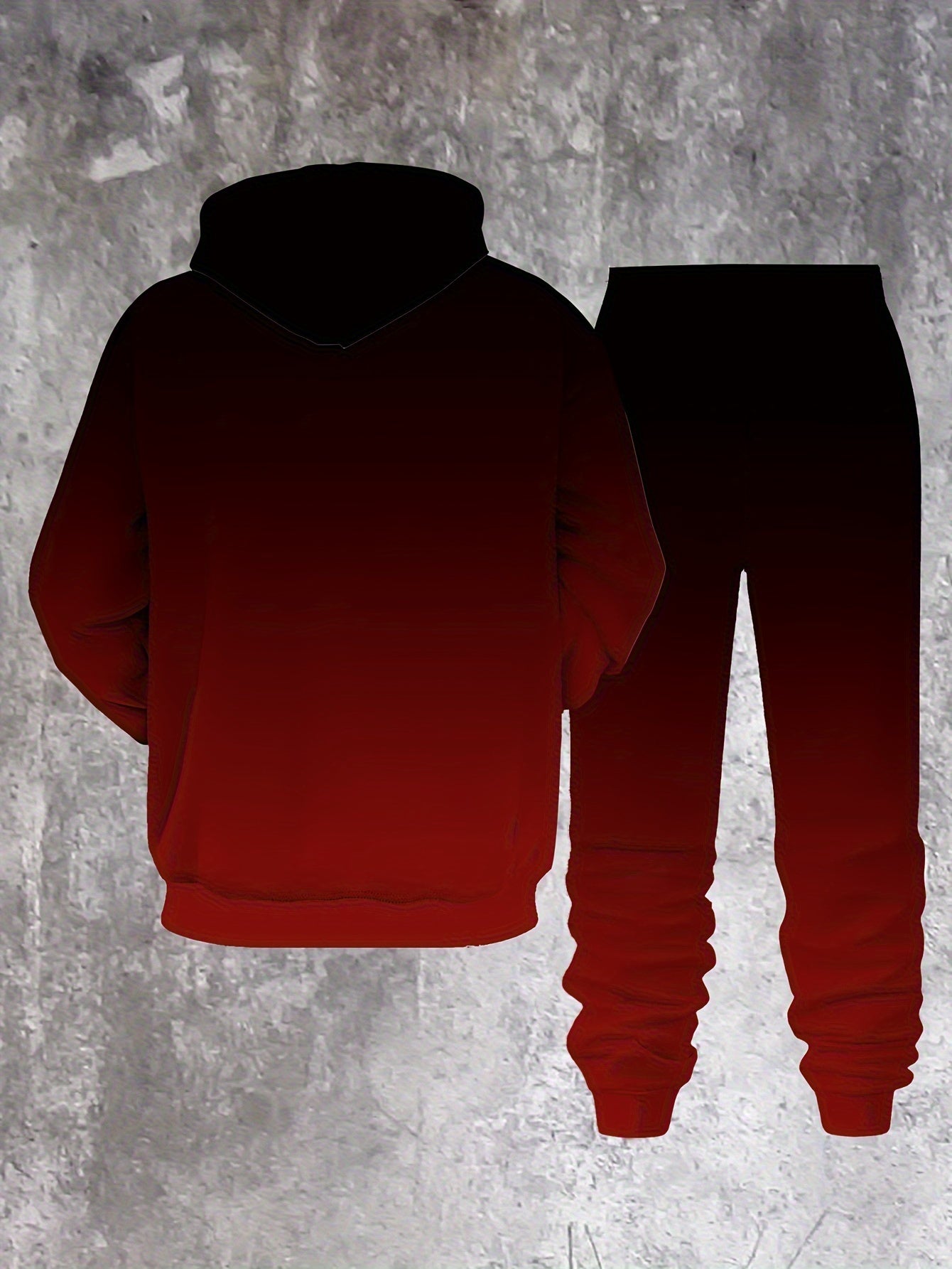 In His Divine Power Autumn Winter Gradient Hoodie Set