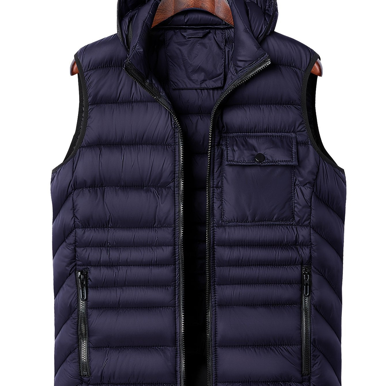 Trendy Comfy Hooded Sleeveless Vest For Men Outdoor Warm