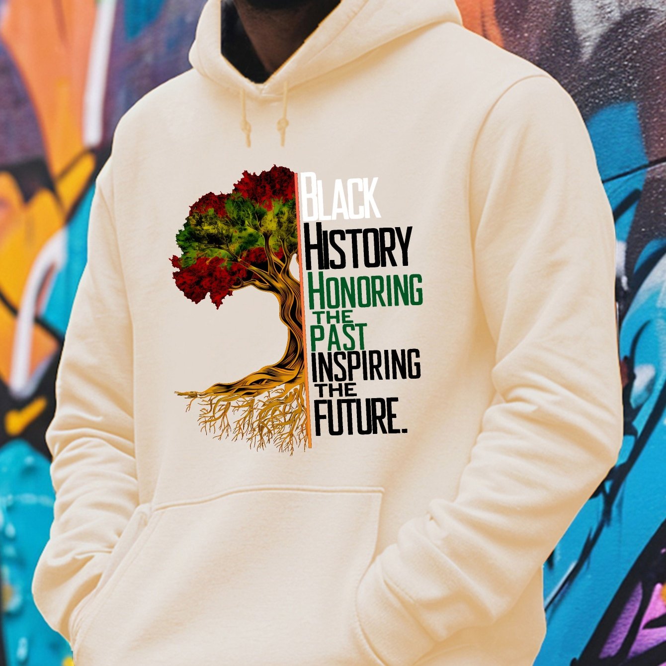 Honoring History Graphic Mens Long Sleeve Cozy Hoodie