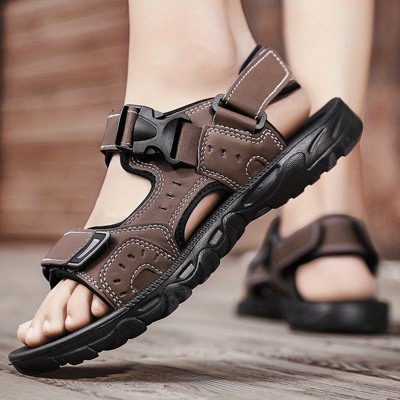 Buckle Strap Hiking Sandals With Non Slip Sole For Outdoors