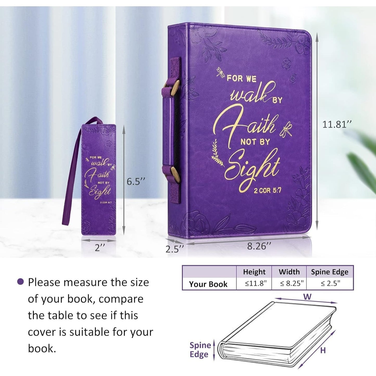 FINPAC Classic Bible Cover Large PU Leather Church Bag Durable and Stylish Design