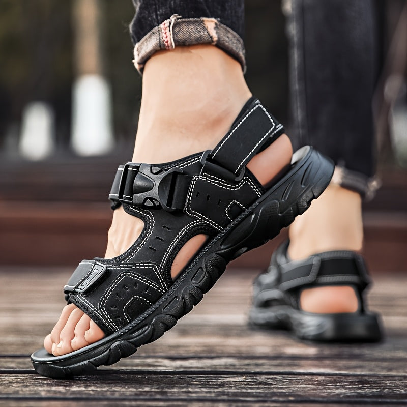 Men's Casual Summer Beach Sandals with Thick Rubber Sole