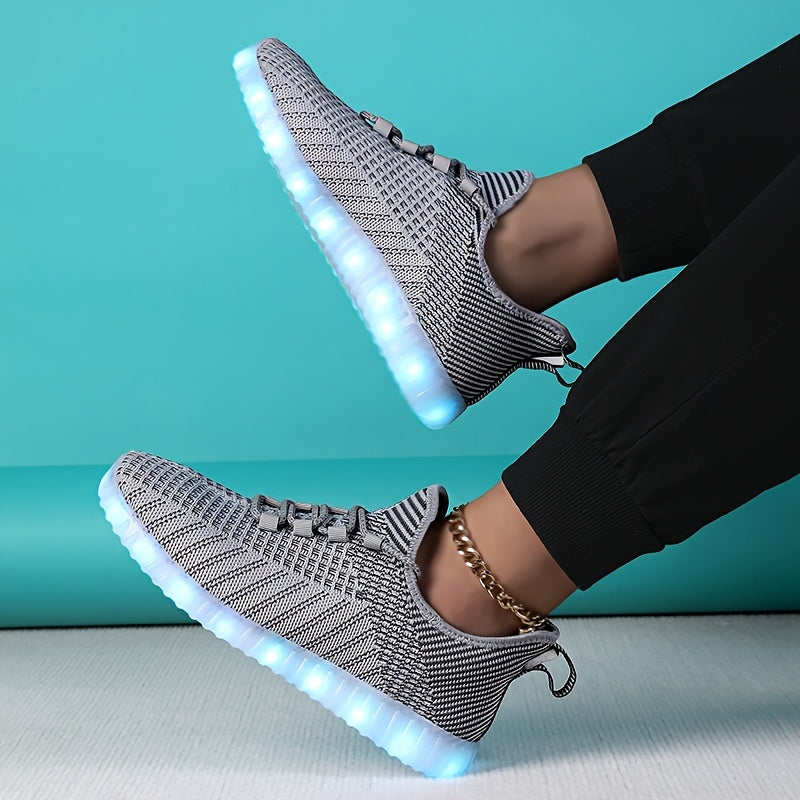 In His Divine Power LED Light Up Sneakers Rechargeable