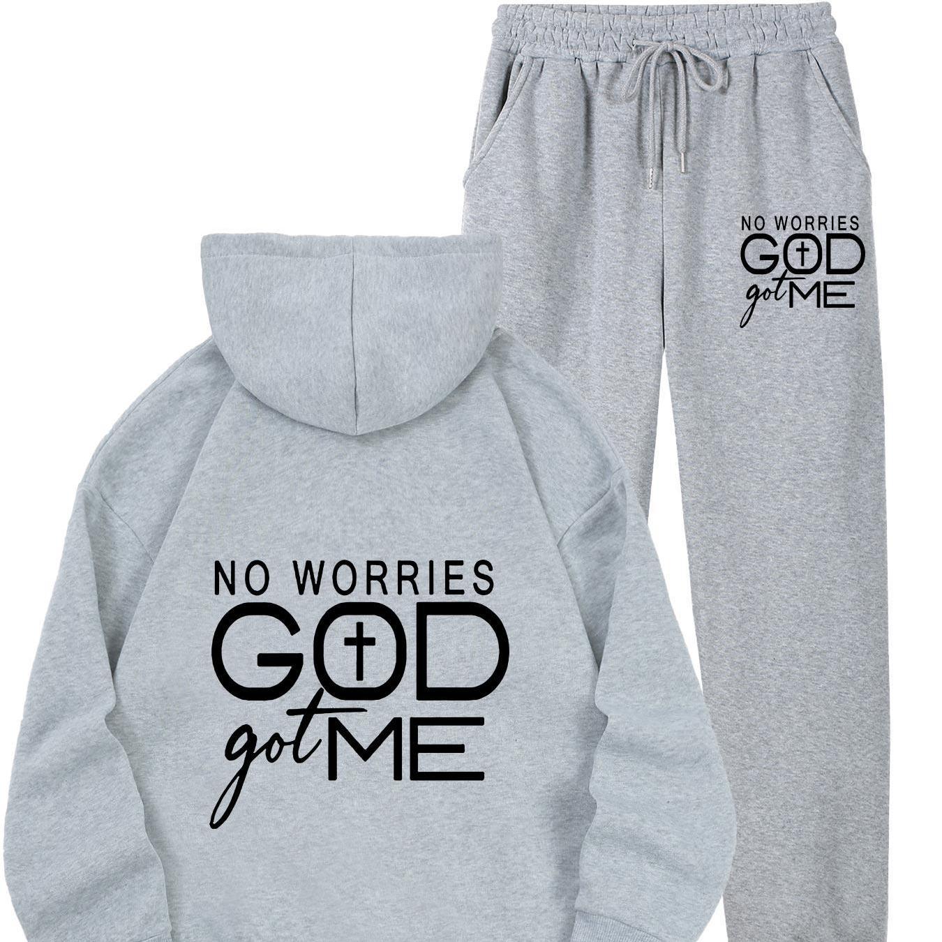 In His Divine Power No Worries God Got Me Hoodie Set