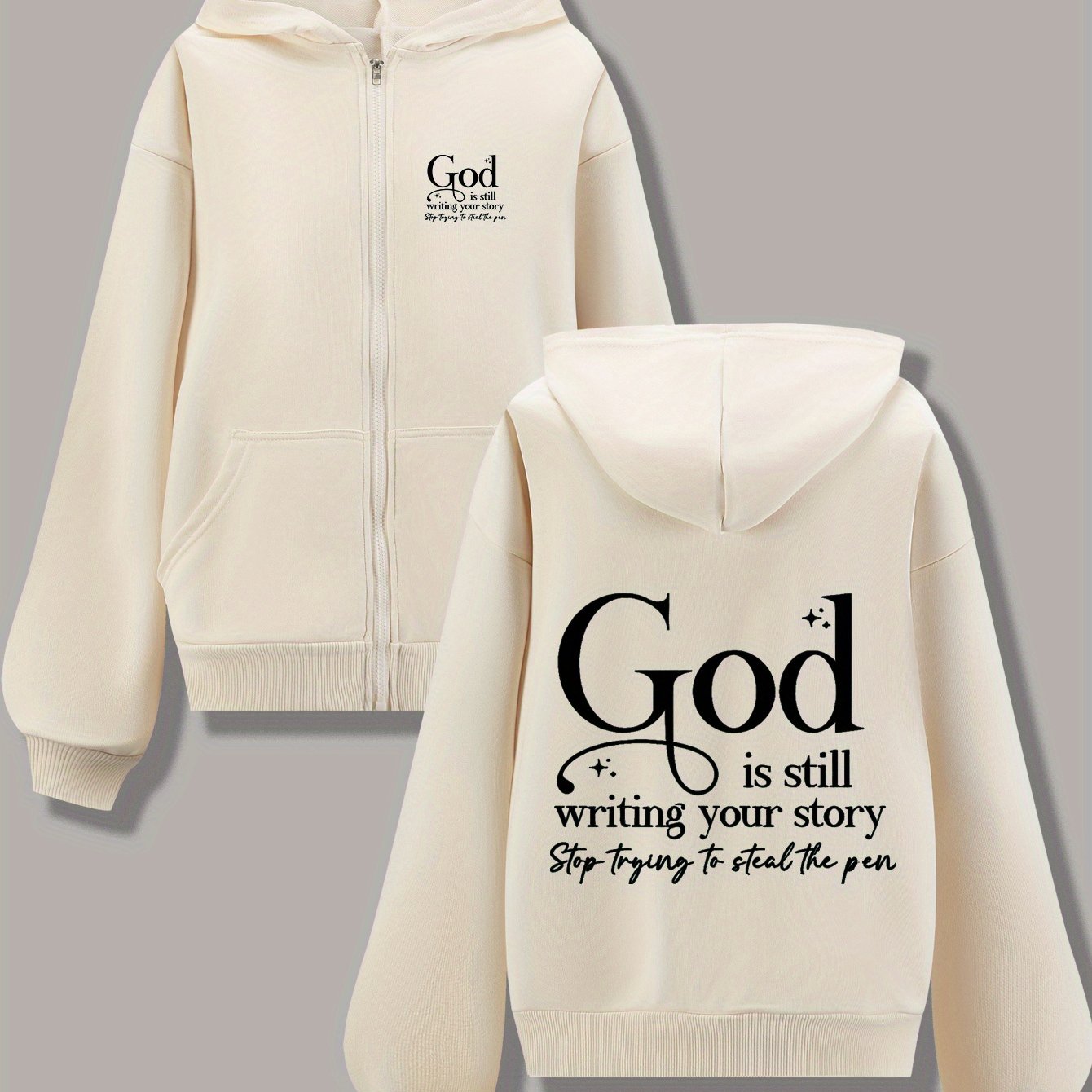 Inspirational Hoodie Jacket God Is Still Writing Your Story