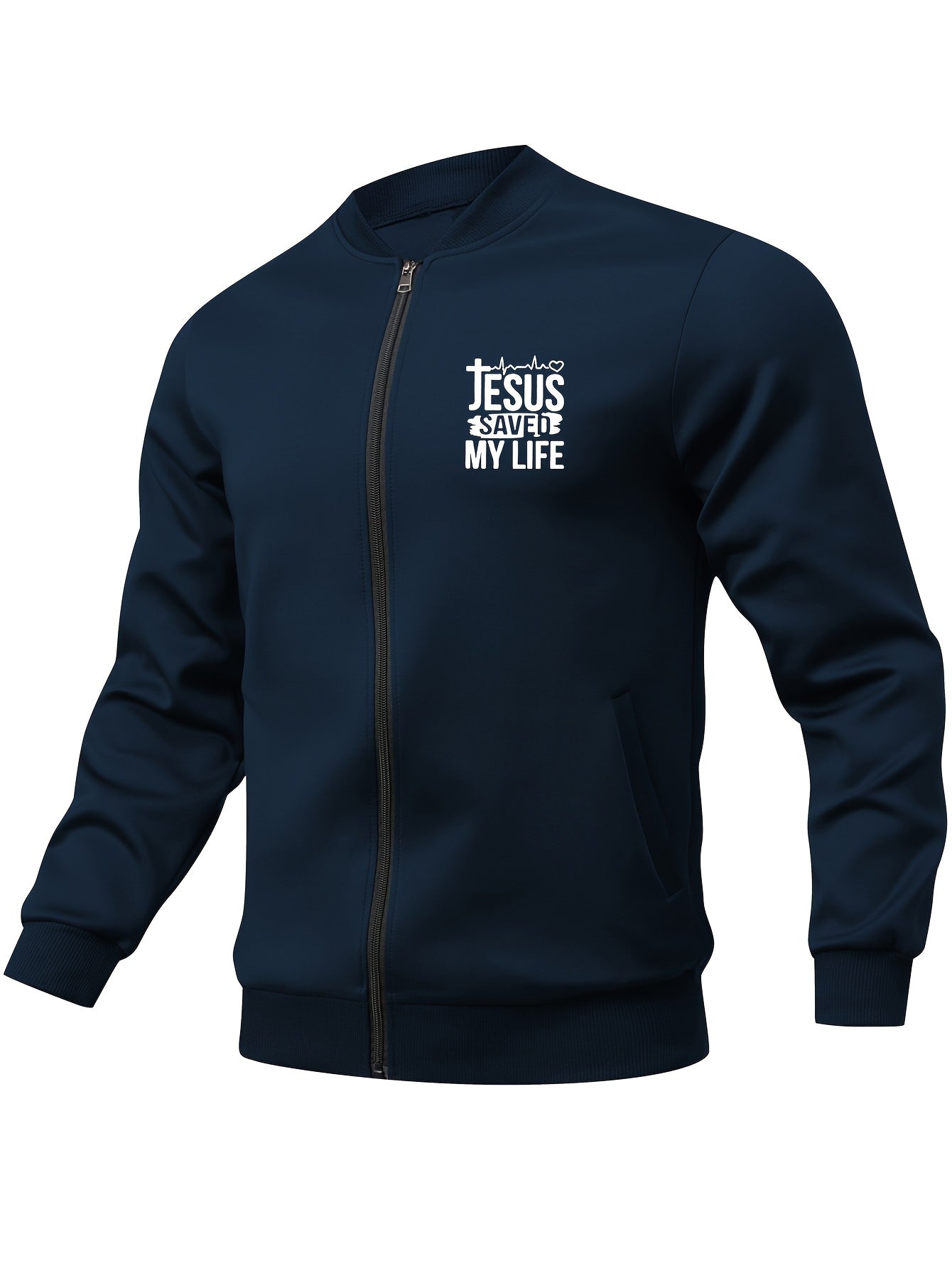Jesus Saved My Life Bomber Jacket Casual Everyday Wear