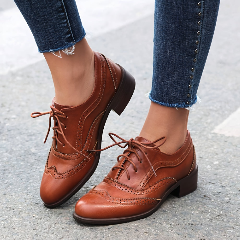 2025 New ERetro Women's Oxford Shoe Pointed Toe Vintage Style