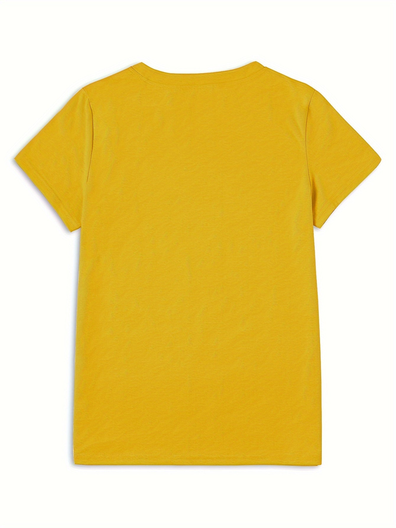 Divine Power Crew Neck Letter Print T-Shirt Women Spring