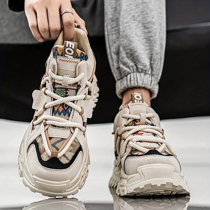 Versatile Mens High Top Casual Shoes Trendy Street Sneakers
