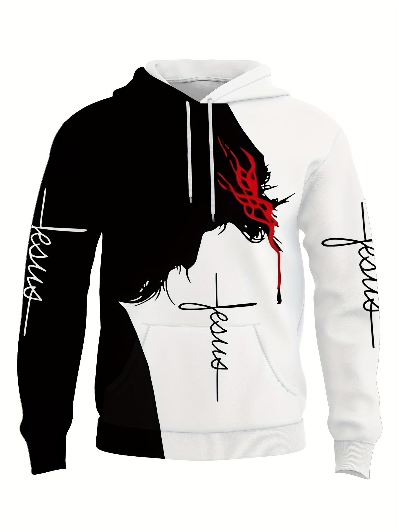 Men's 3D Printed Hoodie And Jogger Set For FitnessTraining