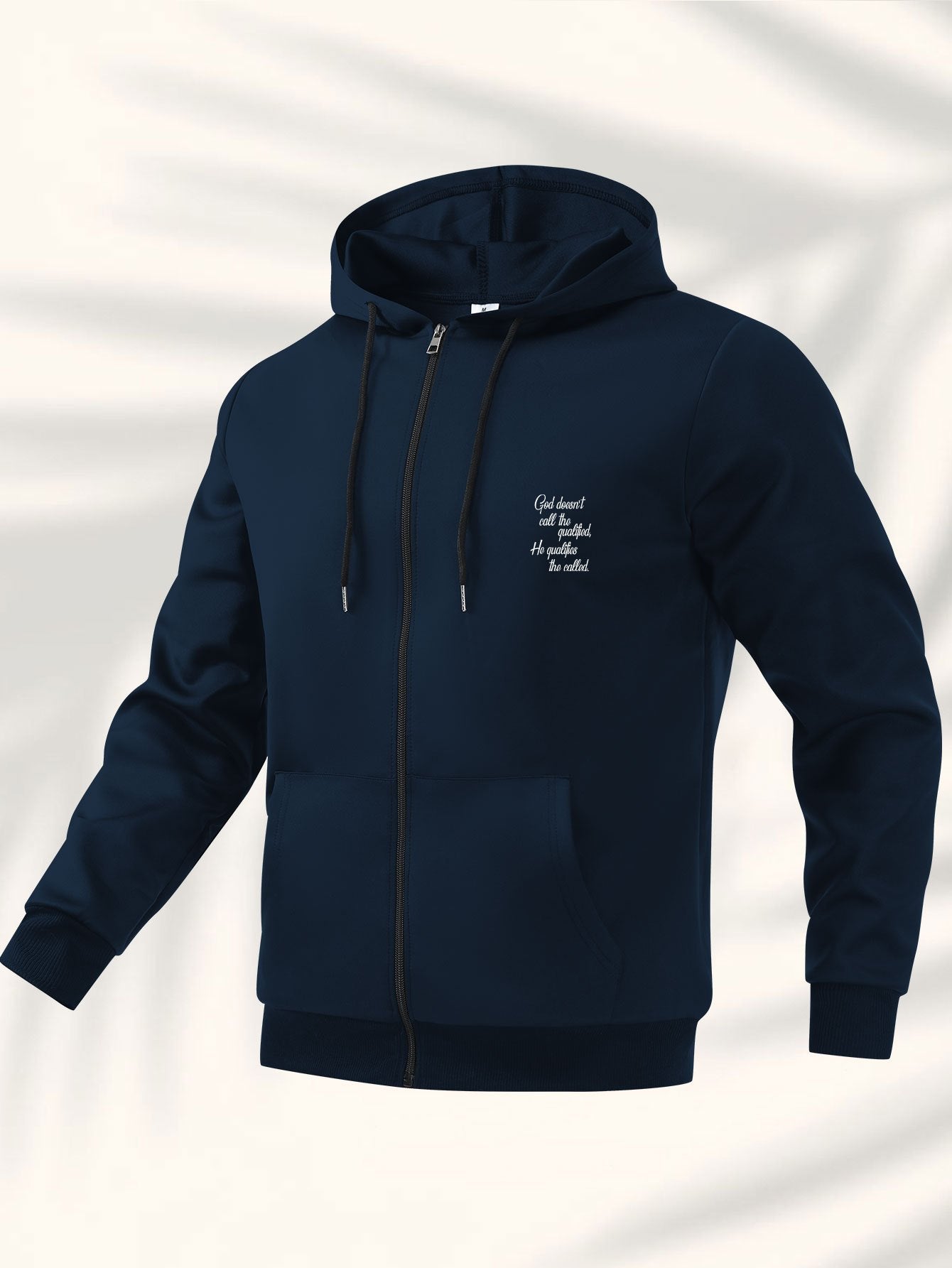 Casual Hooded Jacket Men's Inspirational Back Print