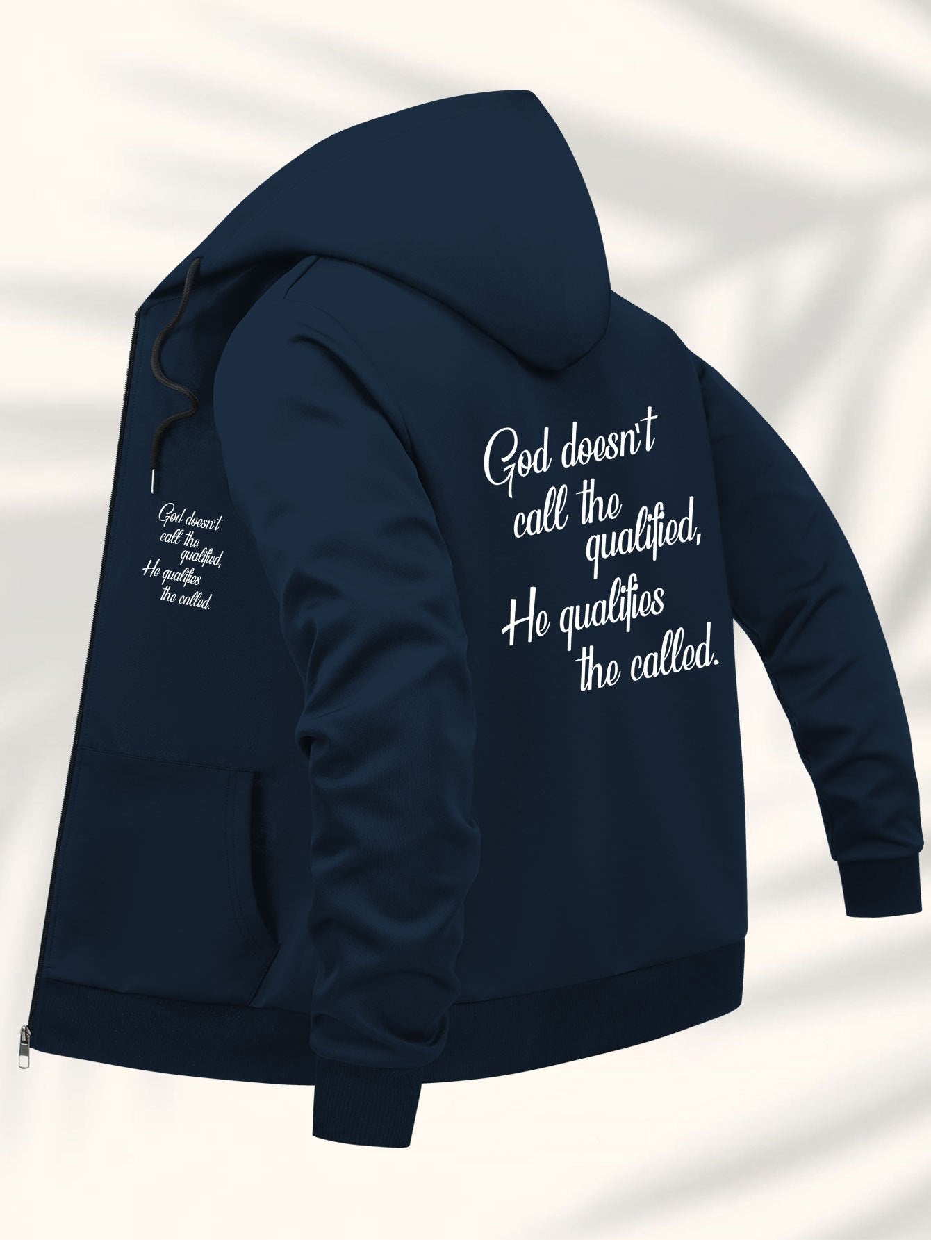 Casual Hooded Jacket Men's Inspirational Back Print