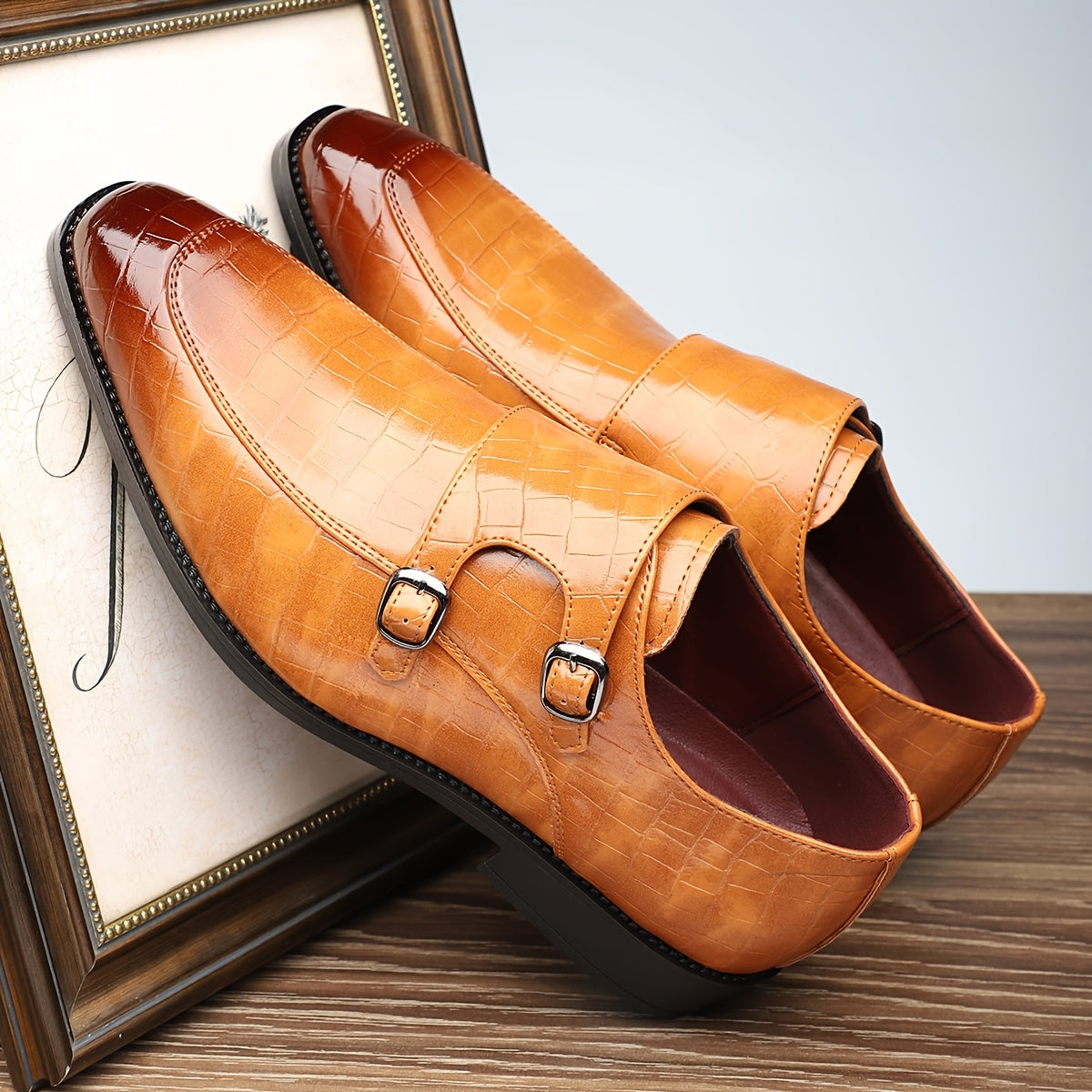 506 Mens Formal Business Shoes PU Upper Slip On All Season