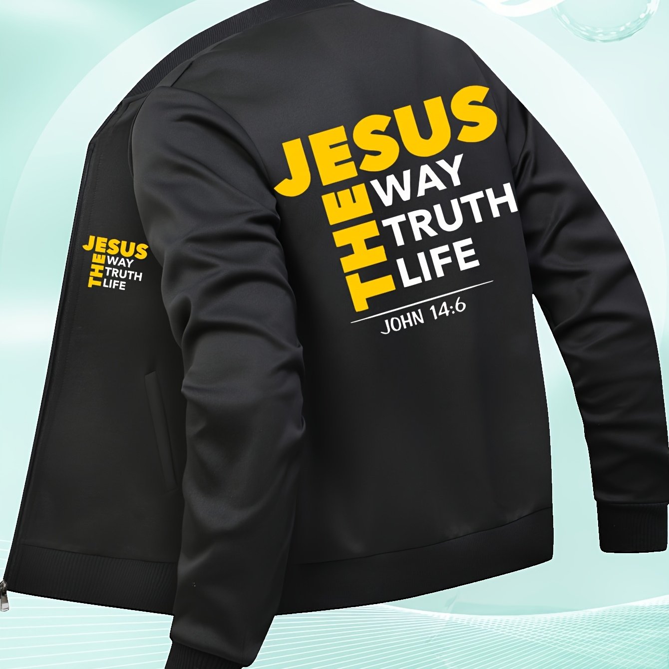 In His Divine Power Bomber Jacket Jesus WayOfSalvation Life