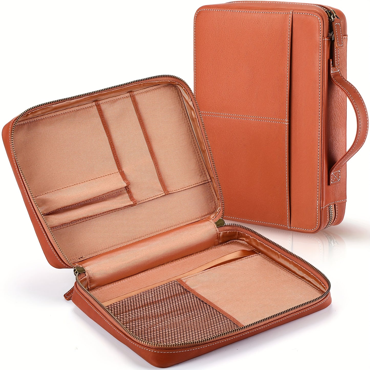 Faux Leather Bible Cover For Men Women Large Light Brown