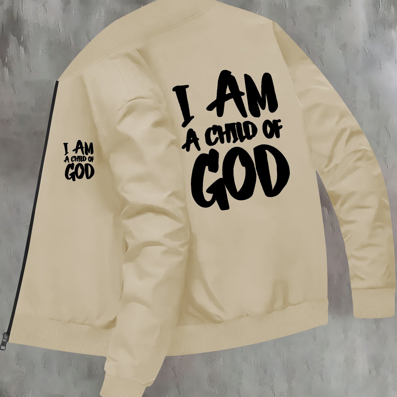 IHDP God Element Print Stand Collar Jacket Autumn Winter