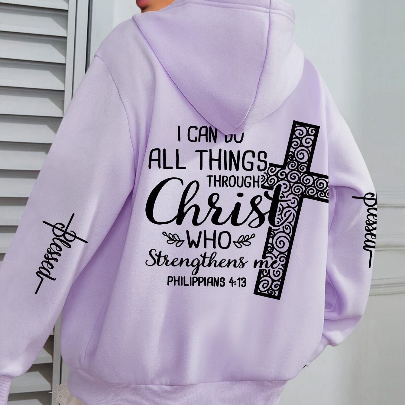 IHDP Inspirational Christ Hoodie For Women Front Pocket