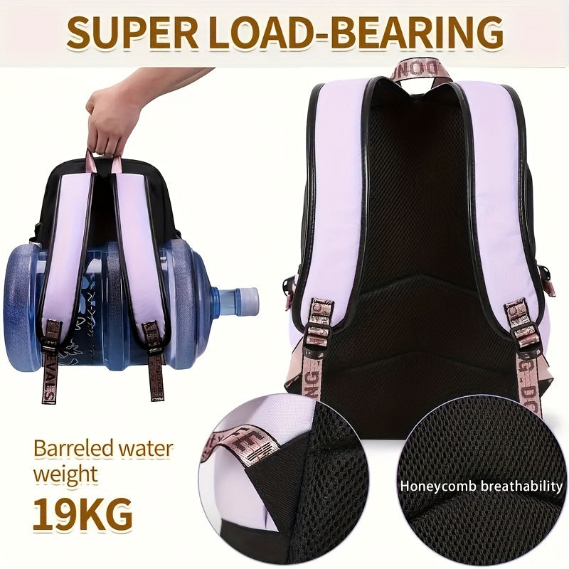 Lightweight Oxford College Style Backpack For Teenagers