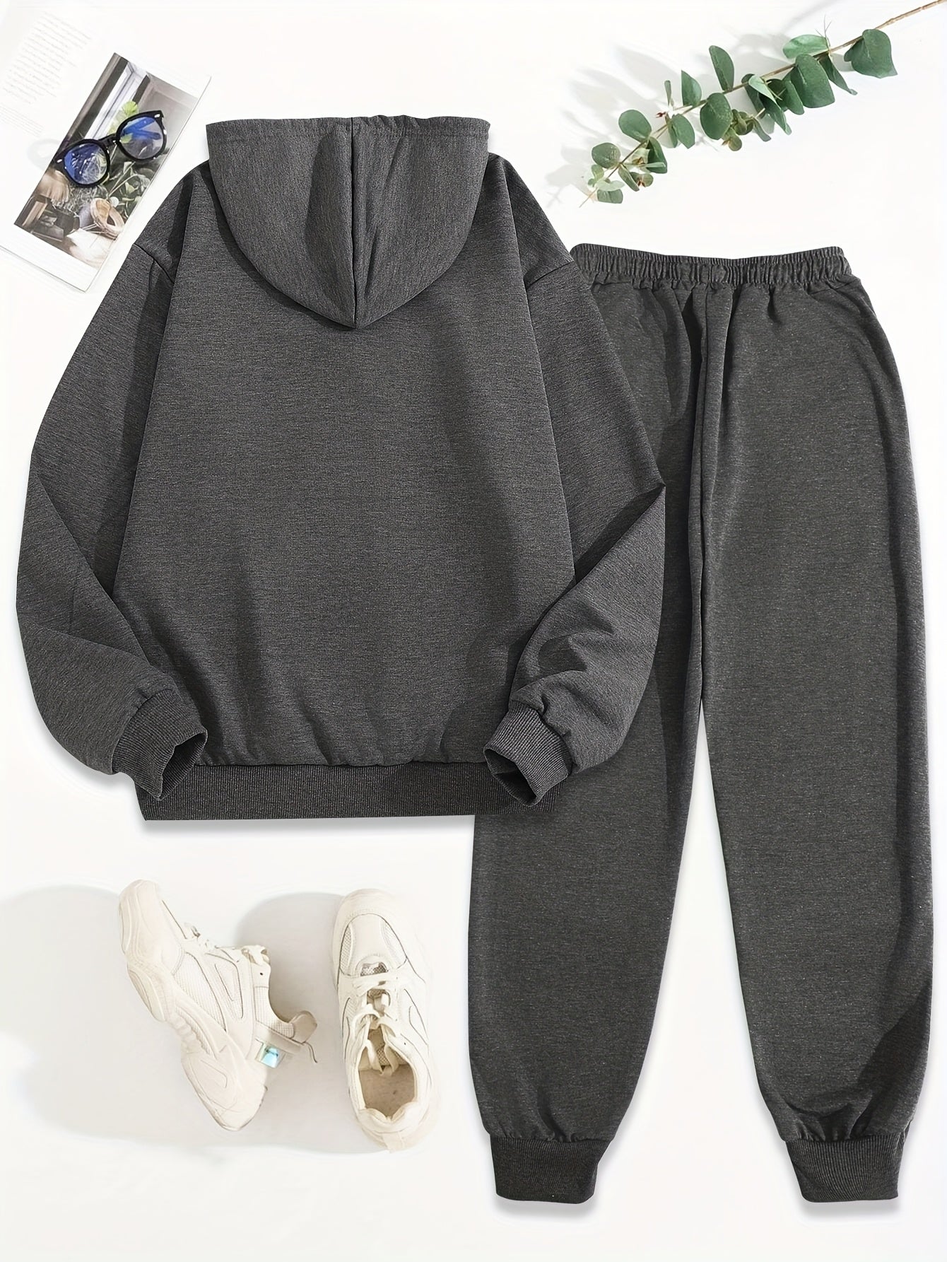 Casual Two Piece Hoodie And Pants Set For Women Relaxed Fit