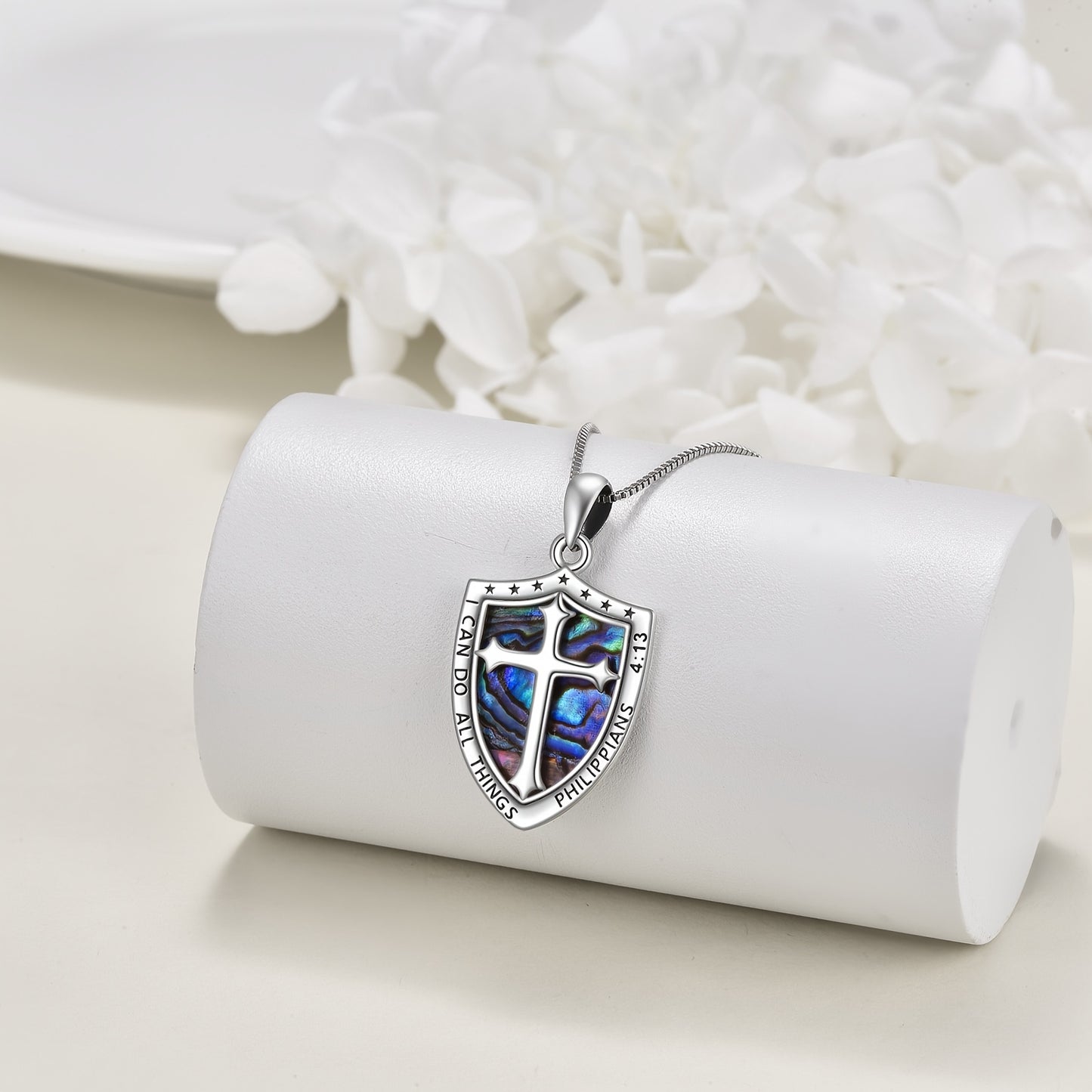 YFN Sterling Silver Cross Necklace Jewelry 18 Inch Plus 2 Inch