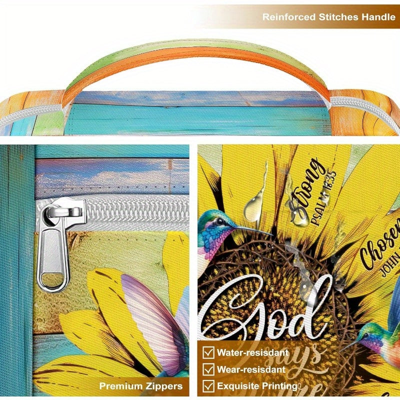 Sunflower Bible Case for Women Inspirational Design and Organizer