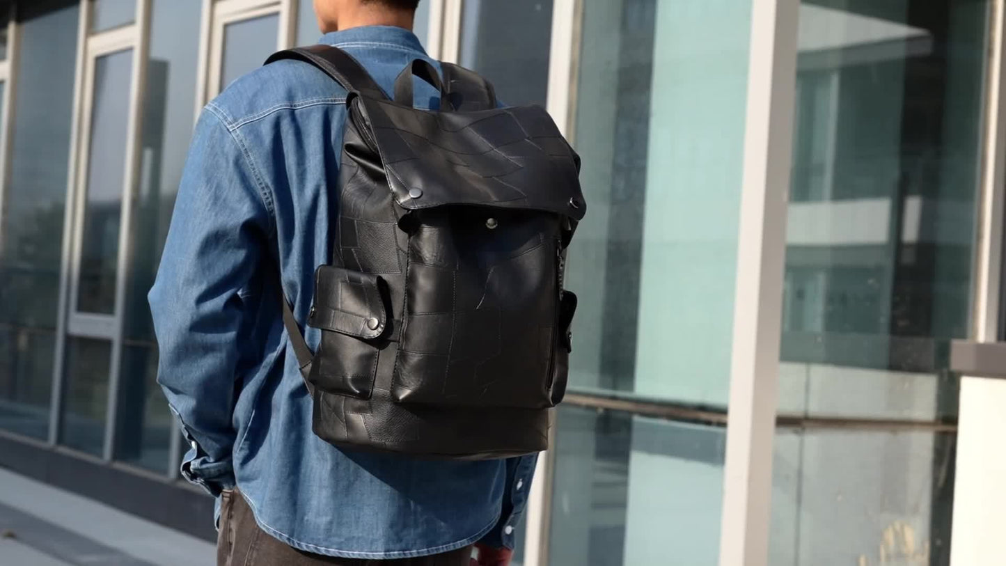 Geometric Minimalist Mens Backpack Lightweight Adjustable