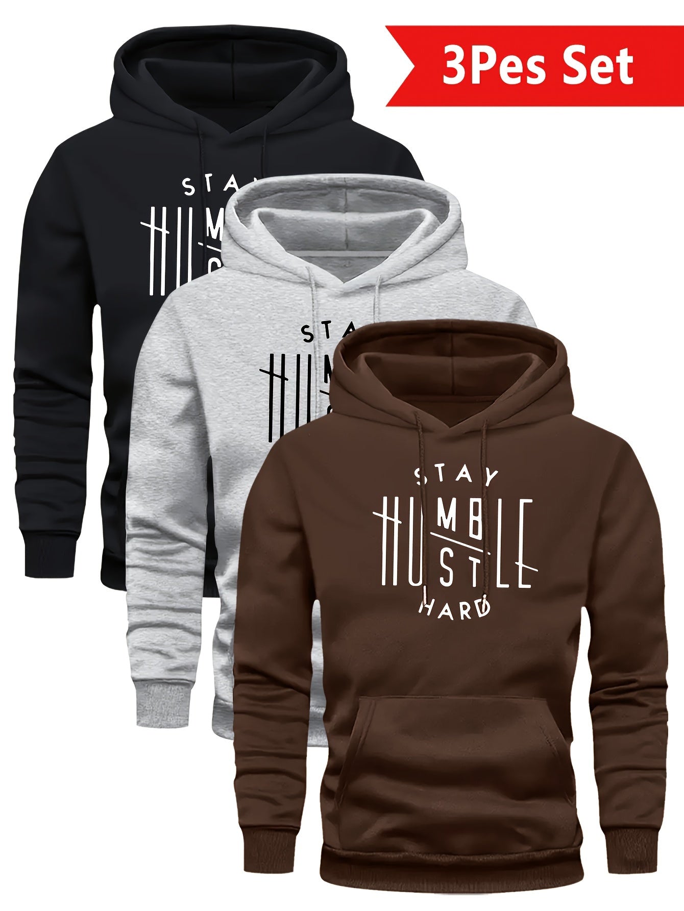 Velvet Hooded Sweatshirt For Men Casual Pullover Hoodie
