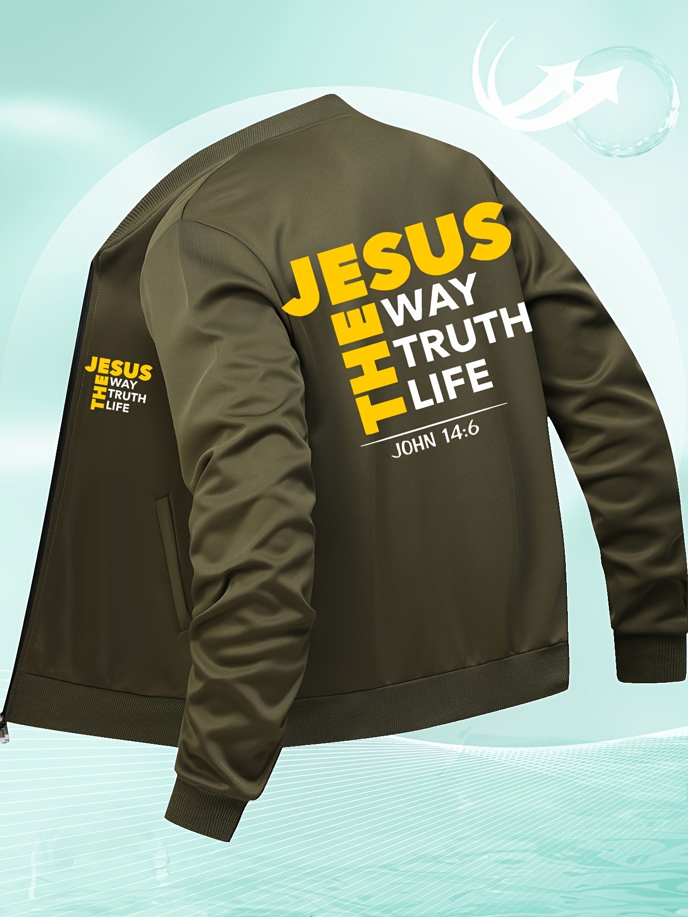 In His Divine Power Bomber Jacket Jesus WayOfSalvation Life