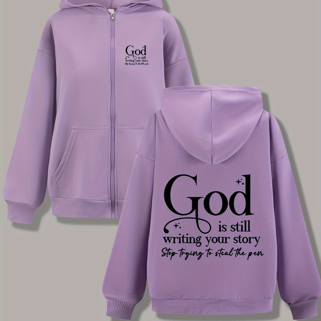 Inspirational Hoodie Jacket God Is Still Writing Your Story