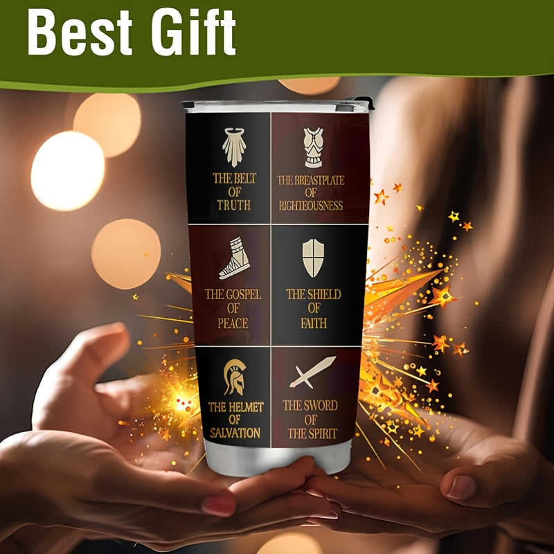 Christian Coffee Mug - Armor of God Stainless Steel Tumbler 20oz