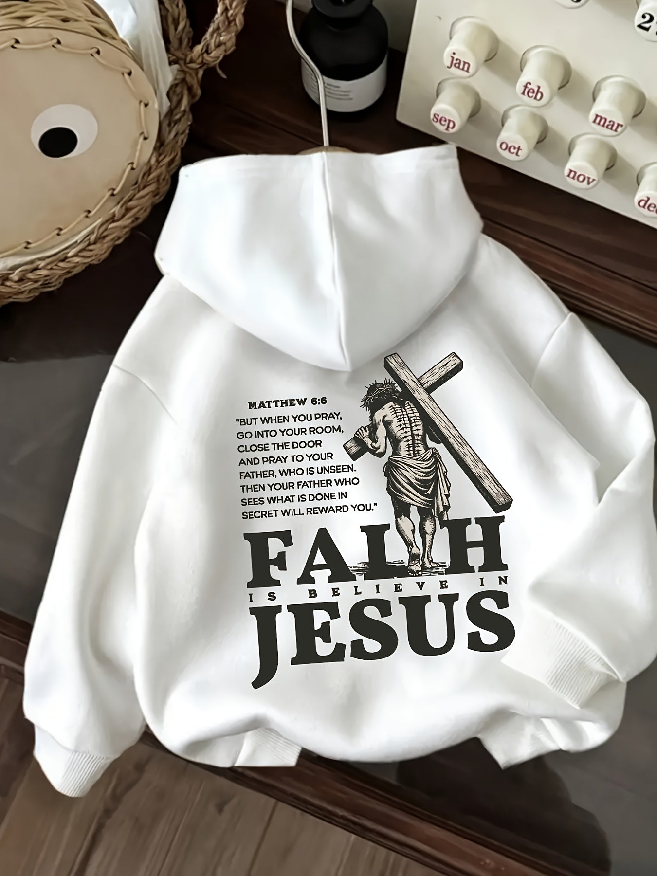Faith Jesus Hoodie Kangaroo Pocket Sweatshirt