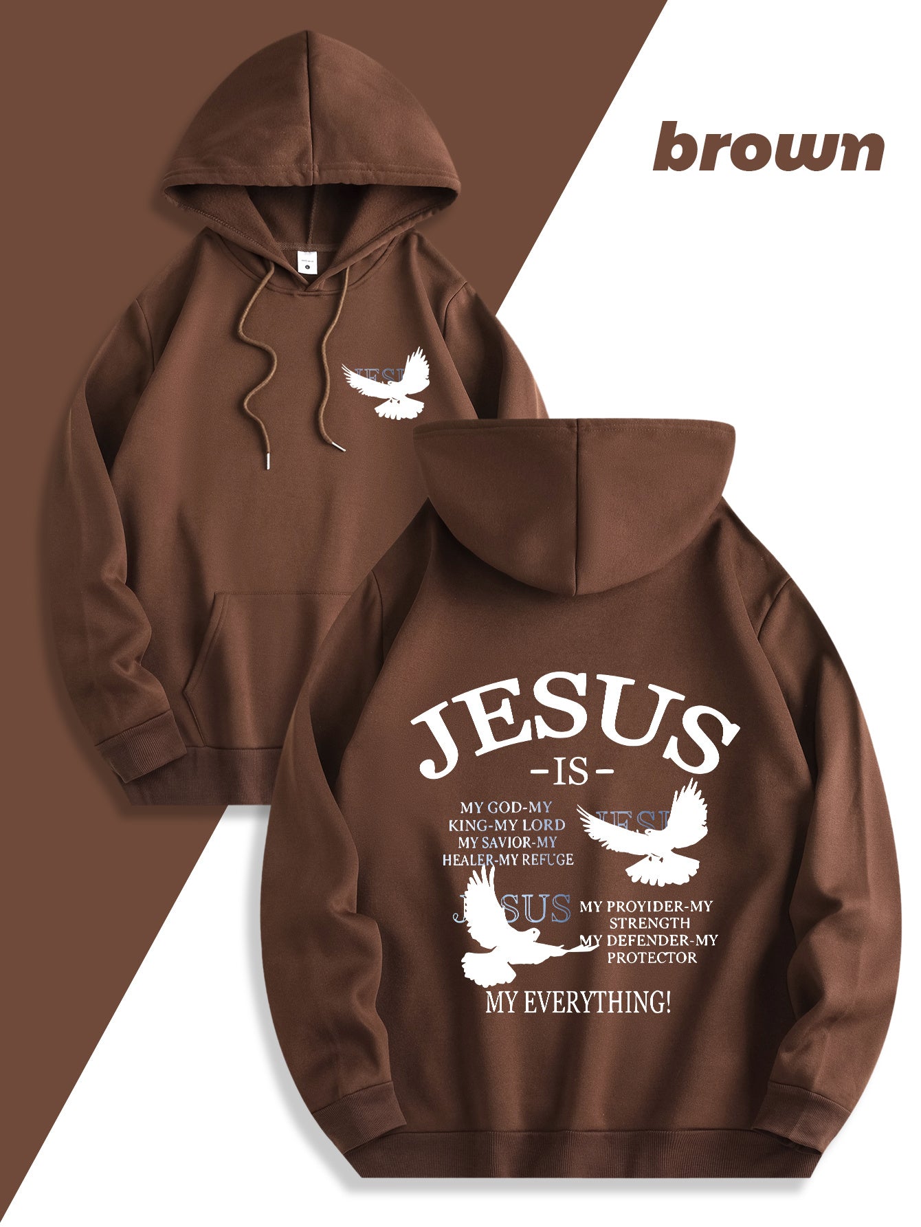 Divine Power Jesus and Dove Graphic Hoodie Unisex Gift