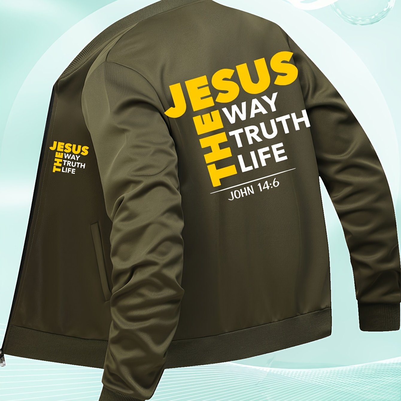 In His Divine Power Bomber Jacket Jesus WayOfSalvation Life